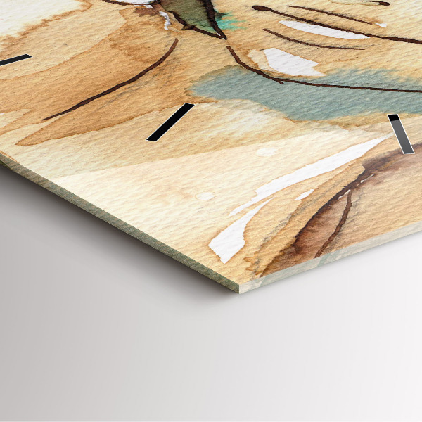 Reloj de pared cuadrado Abstracción Mujer