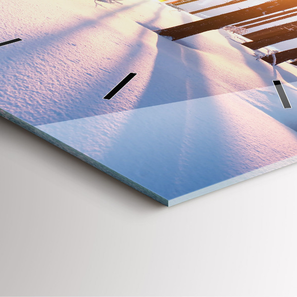 Reloj cuadrado Bosque al atardecer