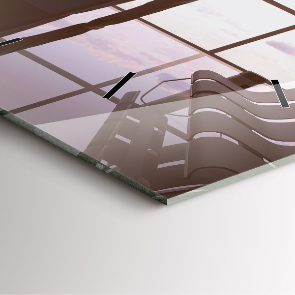 Reloj de pared cuadrado Hombre en el aeropuerto