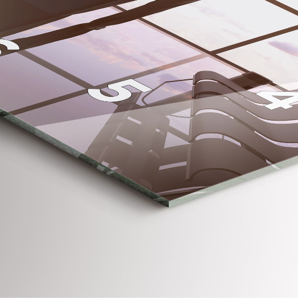 Reloj de pared cuadrado Hombre en el aeropuerto