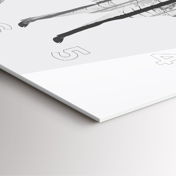 Reloj de pared cuadrado Silueta de un ciervo Bosque