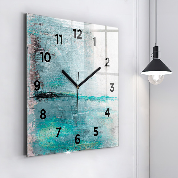 Reloj de pared cuadrado Óleo textura abstracta