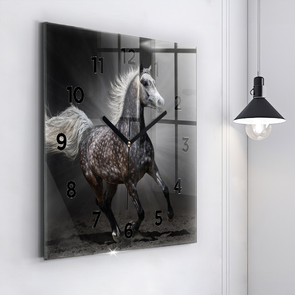 Reloj cuadrado Caballo al galope