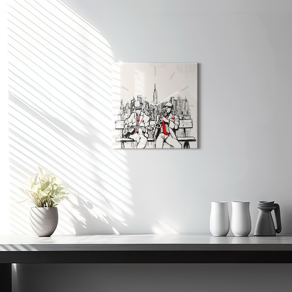 Reloj de pared cuadrado Jazz en Nueva York