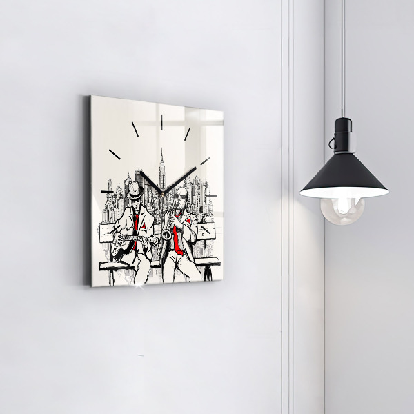 Reloj de pared cuadrado Jazz en Nueva York