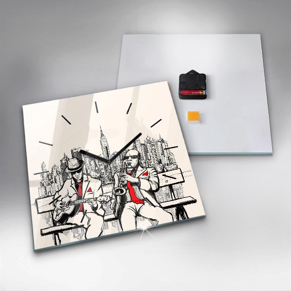 Reloj de pared cuadrado Jazz en Nueva York