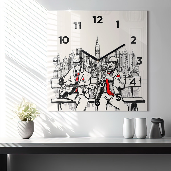 Reloj de pared cuadrado Jazz en Nueva York