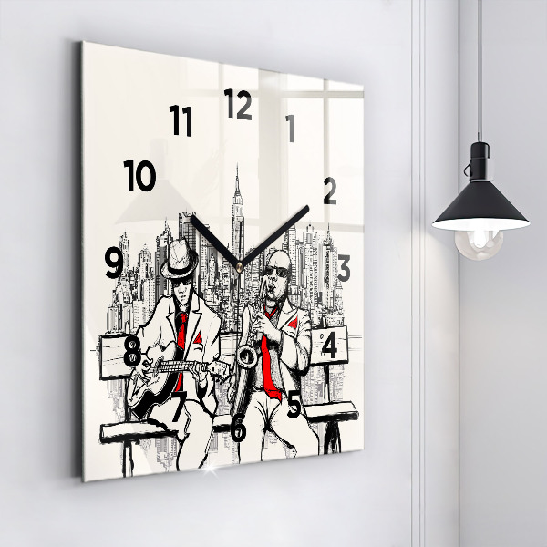 Reloj de pared cuadrado Jazz en Nueva York