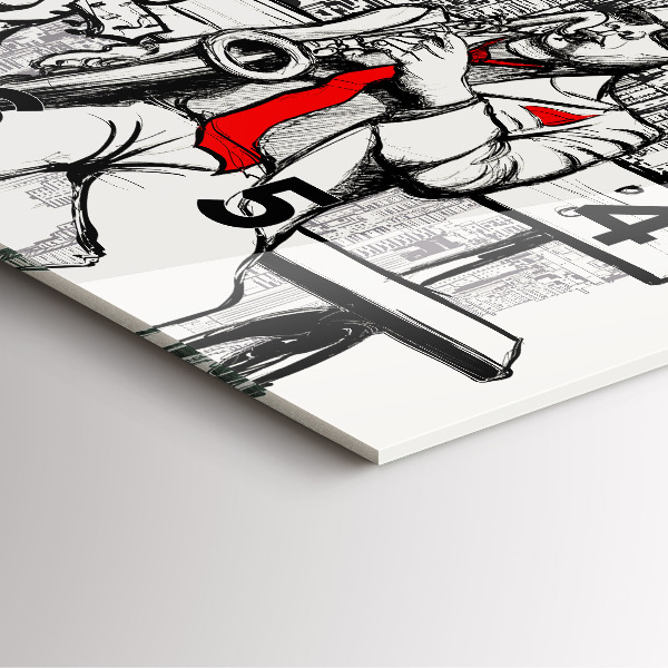 Reloj de pared cuadrado Jazz en Nueva York