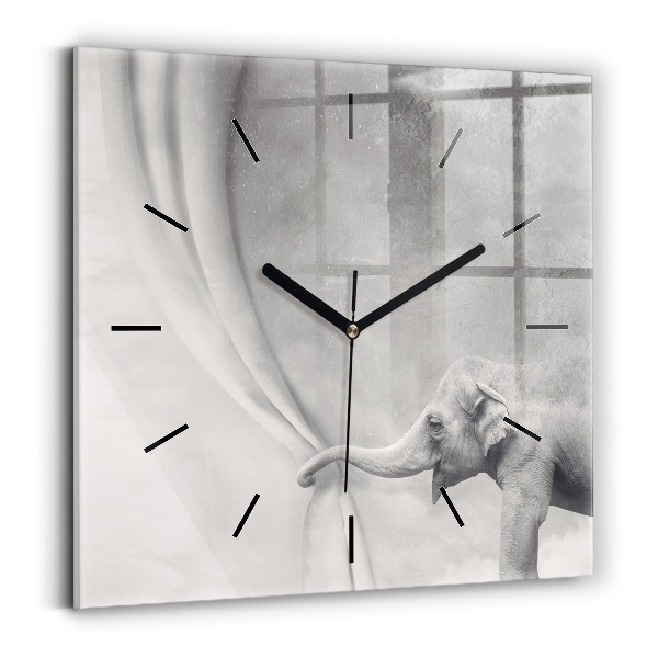 Reloj de pared cuadrado Elefante