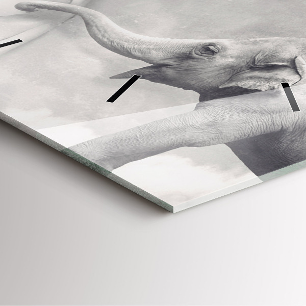 Reloj de pared cuadrado Elefante