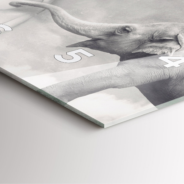 Reloj de pared cuadrado Elefante