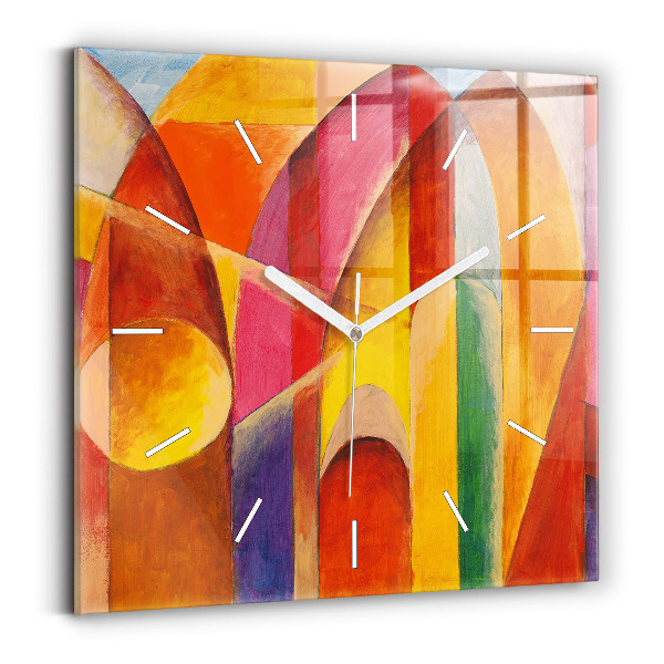 Reloj de pared cuadrado Arte Decoración Abstracción