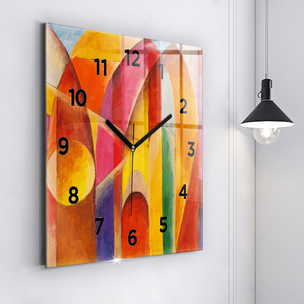 Reloj de pared cuadrado Arte Decoración Abstracción