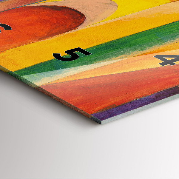 Reloj de pared cuadrado Arte Decoración Abstracción