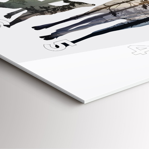 Reloj cuadrado Familia de ciervos