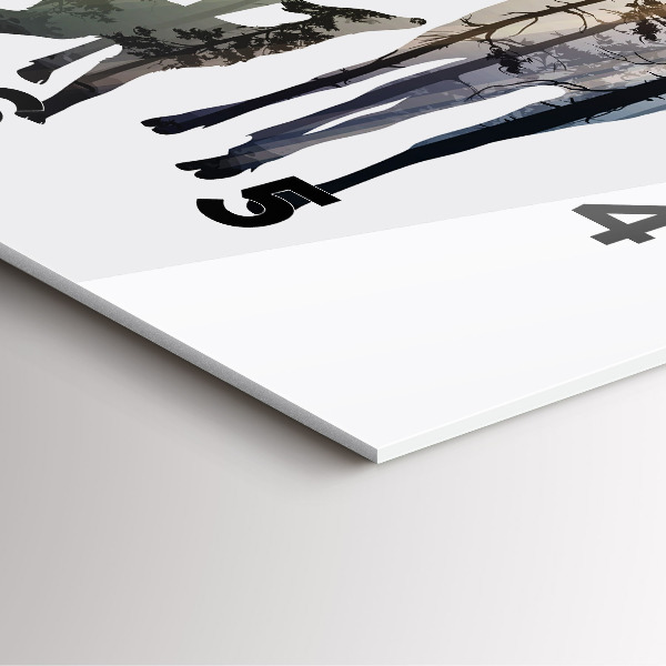 Reloj cuadrado Familia de ciervos