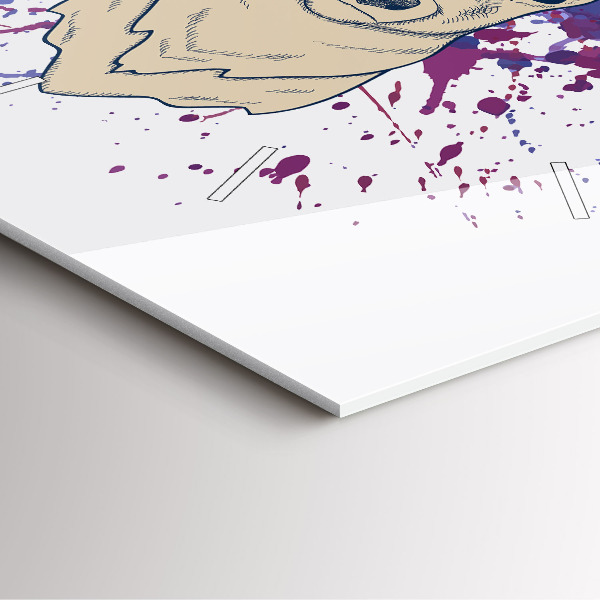 Reloj de pared cuadrado Ilustración vectorial de un ciervo