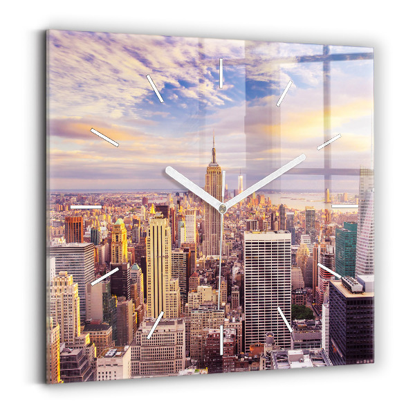 Reloj cuadrado Atardecer Nueva York