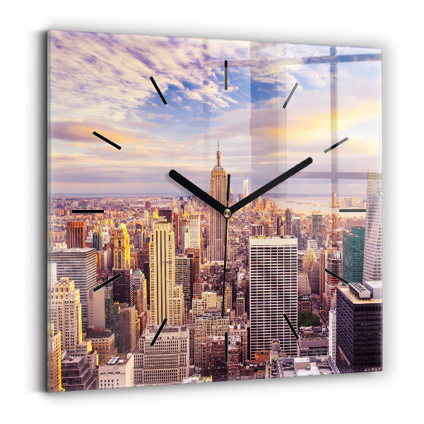 Reloj cuadrado Atardecer Nueva York