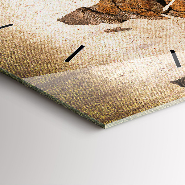 Reloj cuadrado Mapamundi vintage