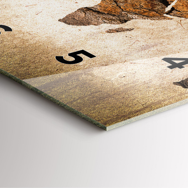 Reloj cuadrado Mapamundi vintage