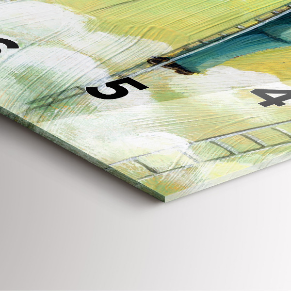 Reloj cuadrado Gente en una escalera