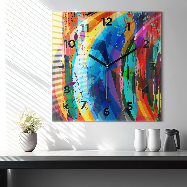 Reloj cuadrado Fondo abstracto