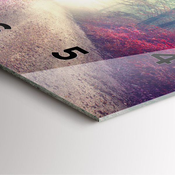 Reloj de pared cuadrado Carretera otoñal Bosque Niebla