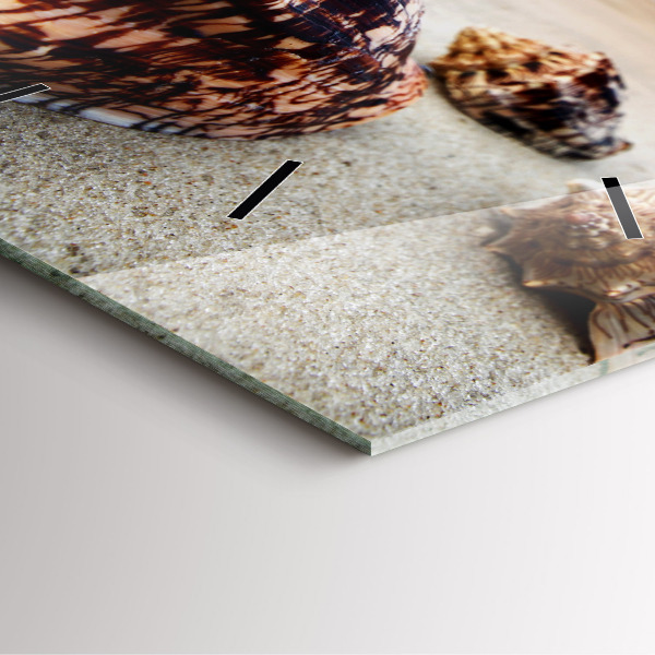 Reloj cuadrado Concha en la playa