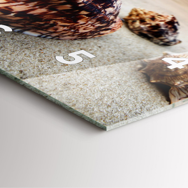 Reloj cuadrado Concha en la playa