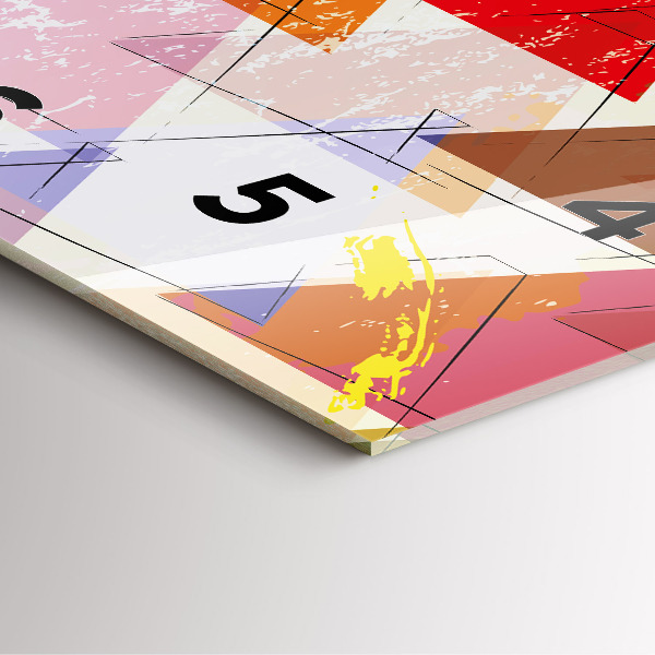 Reloj de pared cuadrado Triángulos patrón geométrico