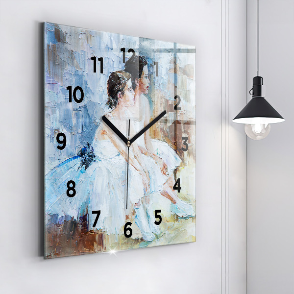 Reloj de pared cuadrado Jóvenes bailarinas