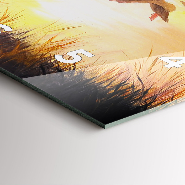 Reloj de pared cuadrado Grullas al atardecer