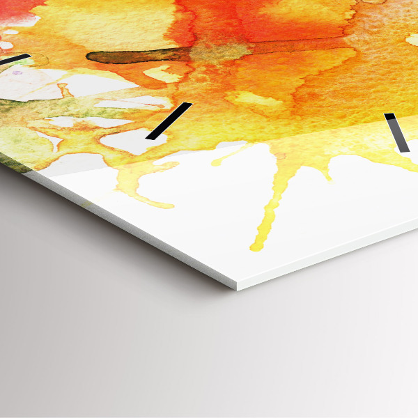 Reloj de pared cuadrado Retrato colorido de una mujer