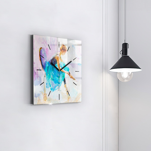 Reloj cuadrado Preparación de una bailarina