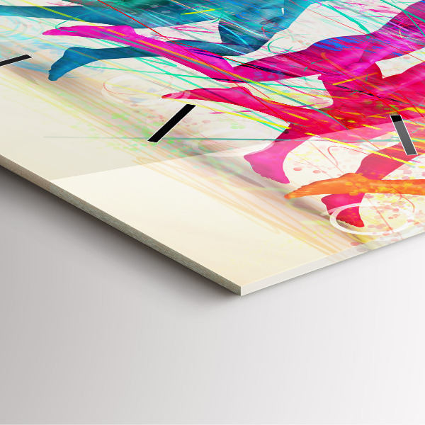 Reloj cuadrado Gente colorida