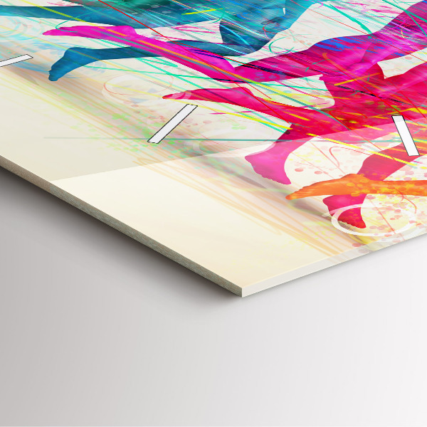 Reloj cuadrado Gente colorida