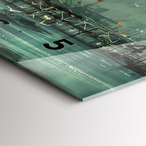 Reloj de pared cuadrado Pueblo pesquero