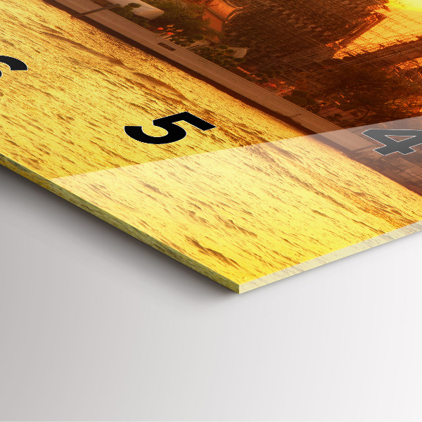 Reloj de pared cuadrado Wat arun Bangkok Tailandia