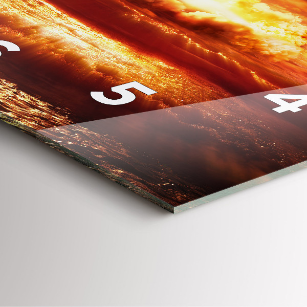 Reloj de pared cuadrado Explosión de una bomba atómica