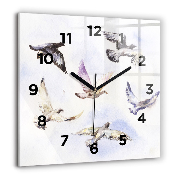 Reloj de pared cuadrado Pájaros volando