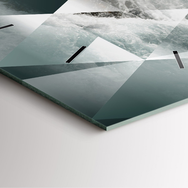 Reloj cuadrado Olas marinas abstracto