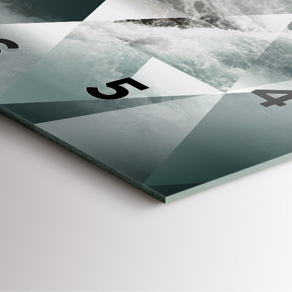 Reloj cuadrado Olas marinas abstracto