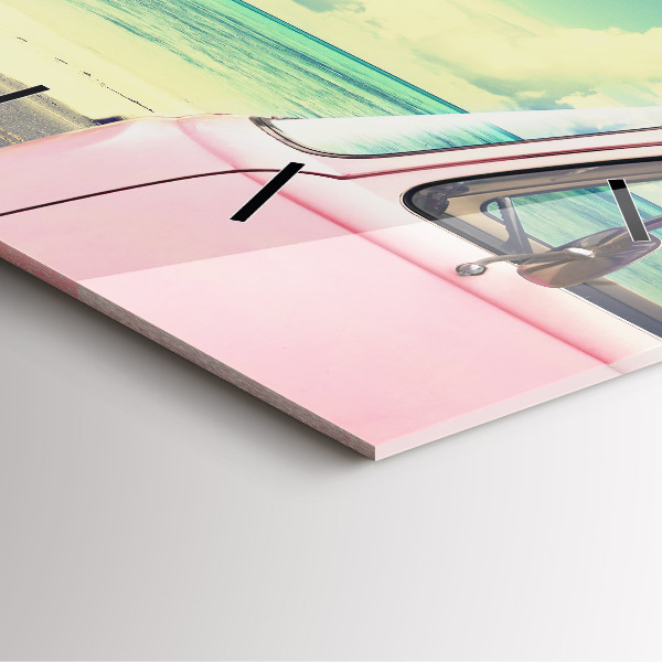 Reloj cuadrado Coche con tabla de surf