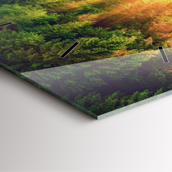 Reloj cuadrado Puesta de sol sobre las colinas