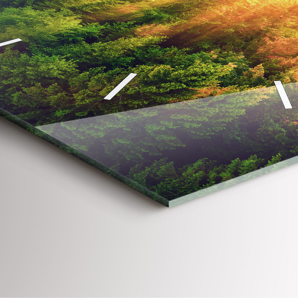 Reloj cuadrado Puesta de sol sobre las colinas