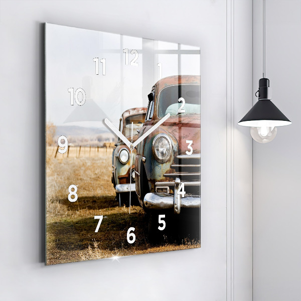 Reloj de pared cuadrado Coches antiguos
