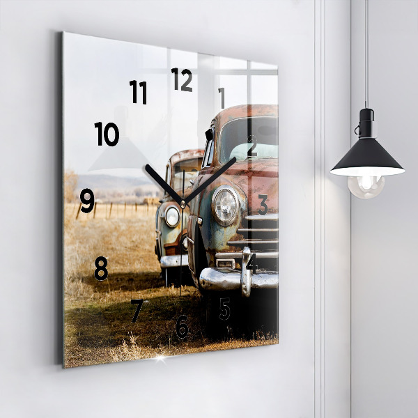 Reloj de pared cuadrado Coches antiguos