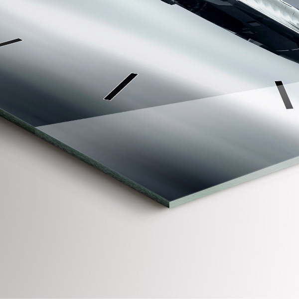 Reloj cuadrado Avión militar en vuelo